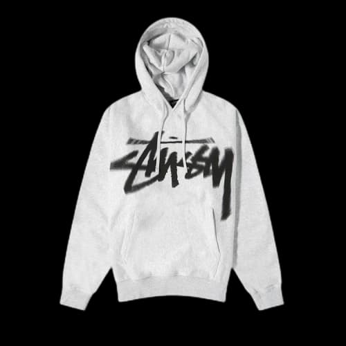 Stussy Dizzy Stock Hoodie 'Ash Heather'
