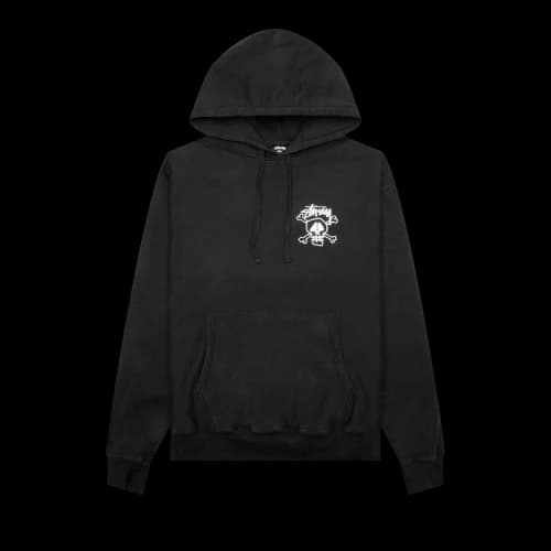 Stussy Skull & Bones Pigment Dyed Hoodie 'Black'