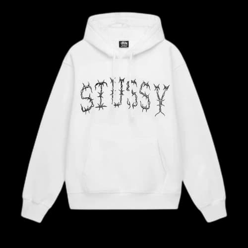 Stussy Barb Hoodie 'White'