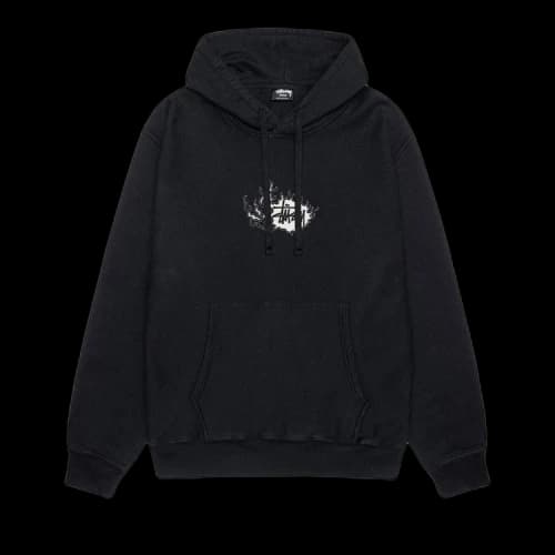 Stussy Pigment Dyed Mosaic Dragon Hoodie 'Black'