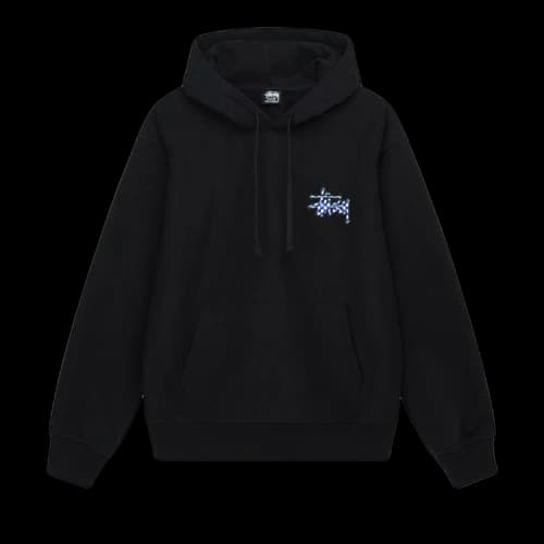 Stussy Checker Stock Hoodie Black