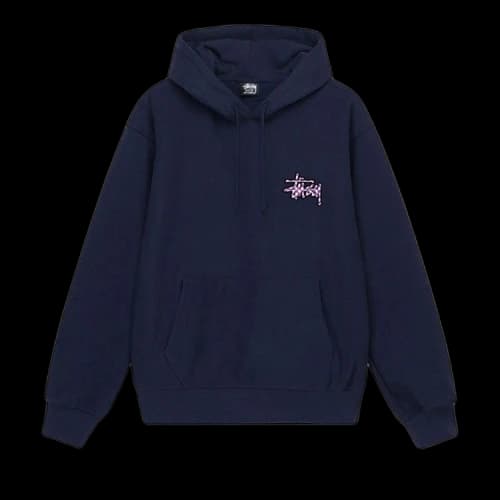 Stussy Checker Stock Hoodie Navy