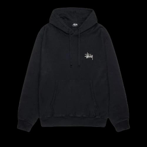 Stussy Pigment Dyed Built Tough Hoodie 'Black'