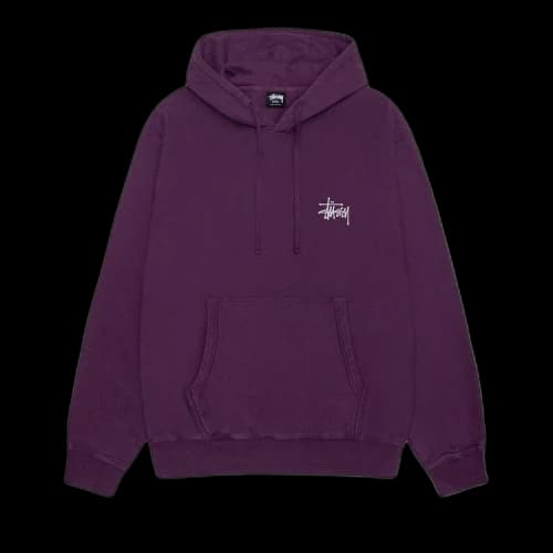 Stussy Pigment Dyed Built Tough Hoodie 'Purple'