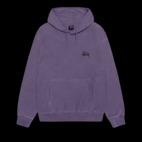 Stussy Basic Hoodie Pigment Dyed 'Grape'