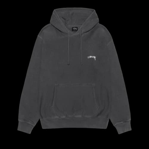 Stussy Smooth Stock Pigment Dyed Hoodie 'Black'
