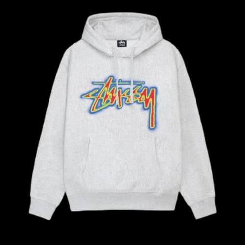 Stussy Thermal Stock Hoodie 'Ash Heather'