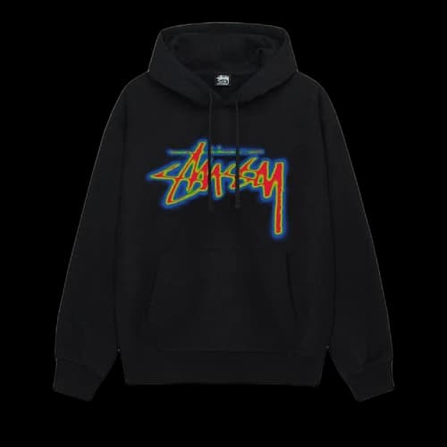 Stussy Thermal Stock Hoodie Black