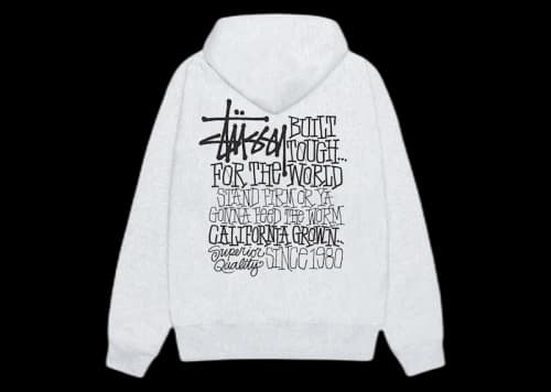 Stussy California Grown Hoodie Ash Heather