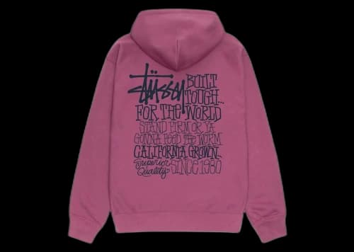 Stussy California Grown Hoodie Berry