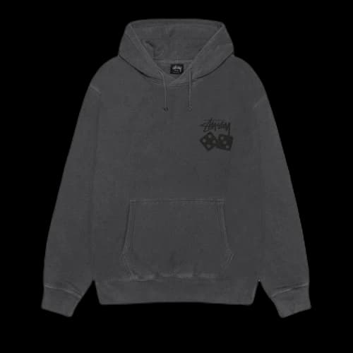 Stussy Dice Hoodie Pigment Dyed 'Black'
