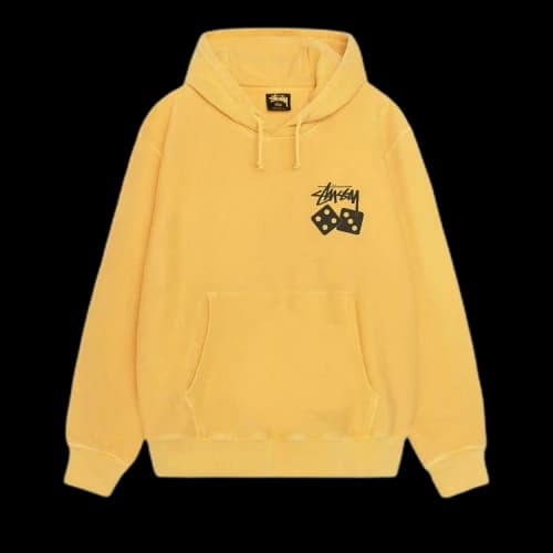 Stussy Dice Hoodie Pigment Dyed Yellow