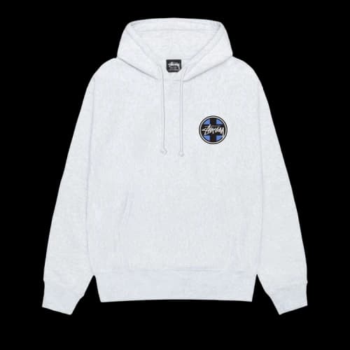 Stussy Cross Dot Hoodie 'Ash Heather'