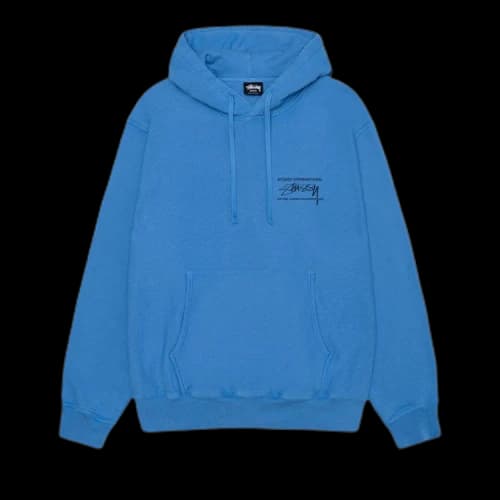 Stussy Smooth International Hoodie Pigment Dyed 'Blue'