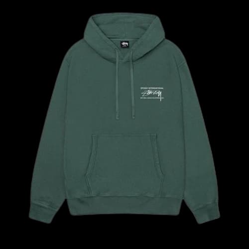 Stussy Smooth International Hoodie Pigment Dyed 'Forest'