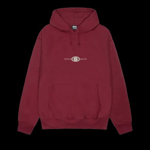 Stussy Worldwide Dot Hoodie Wine