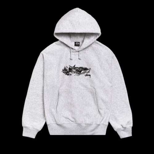 Stussy Fawn Hoodie 'Ash Heather'
