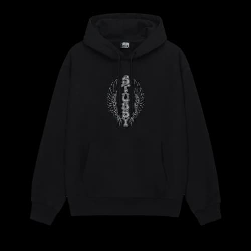 Stussy Wes Wings Hoodie 'Black'