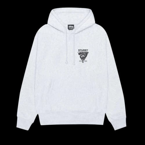 Stussy Dragon Hoodie 'Ash Heather'
