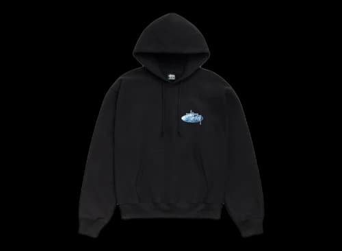 Stüssy Wave Oval Hoodie Black