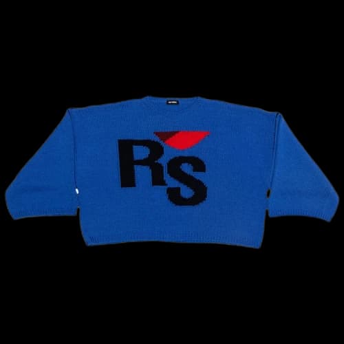 Raf Simons Cropped RS Sweater 'Blue'