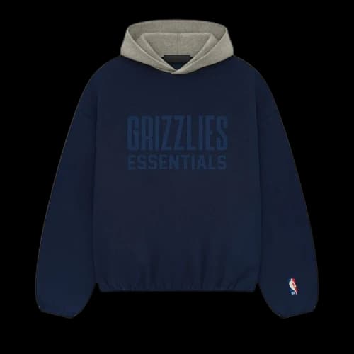 Fear of God Essentials Grizzlies Hoodie Navy