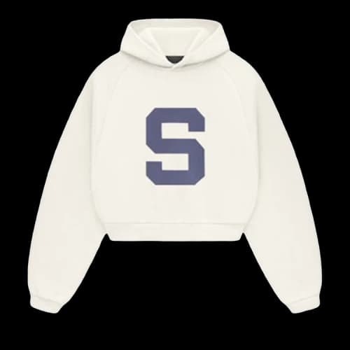 Fear of God Essentials Womens Spelman Fleece Cropped Hoodie Shell