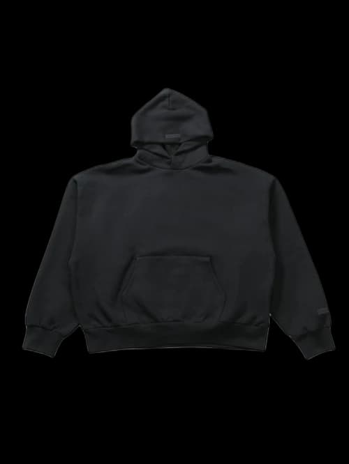Fear of God EssentiaLS Classic Fit Fleece Hoodie Jet Black