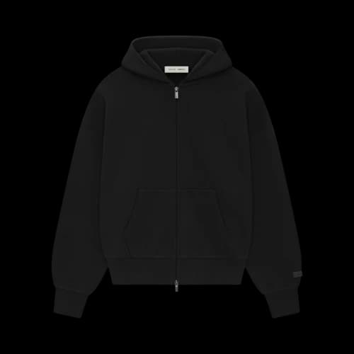 Fear of God Essentials Classic Zip-Up Hoodie 'Vintage Black'