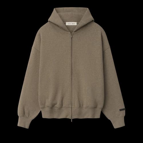 Fear of God Essentials Classic Zip-Up Hoodie (SS26) Homestead Heather
