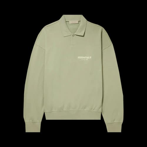Fear of God Essentials Long-Sleeve Polo 'Seafoam'