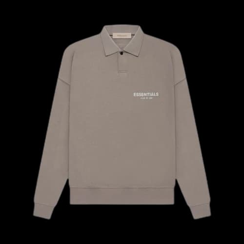 Fear of God Essentials Long-Sleeve Polo 'Desert Taupe'