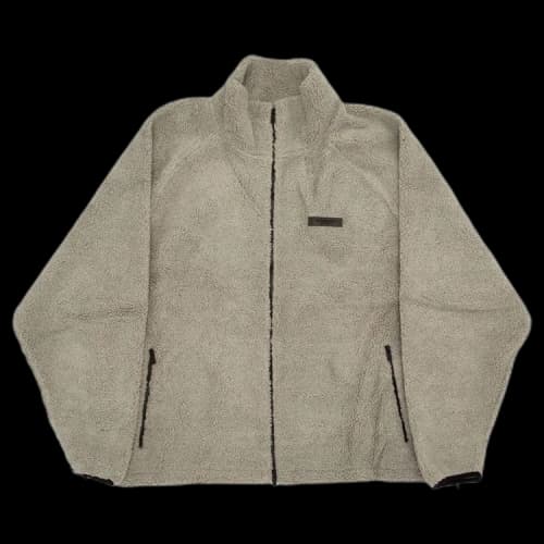Fear of God Essentials Polar Fleece Full Zip Jacket 'Dark Oatmeal'