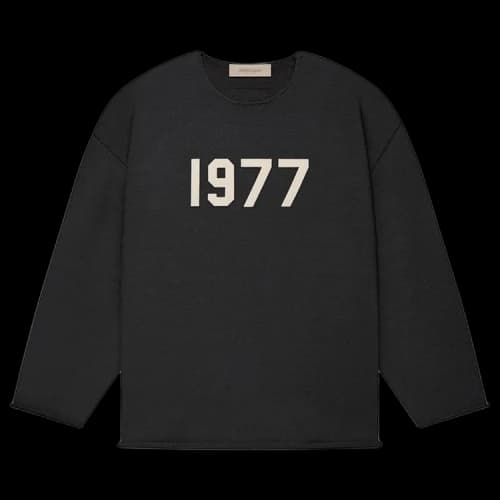 Fear of God Essentials Raw Edge Sweater 'Iron'