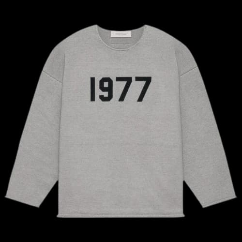 Fear of God Essentials Raw Edge Sweater 'Dark Oatmeal'