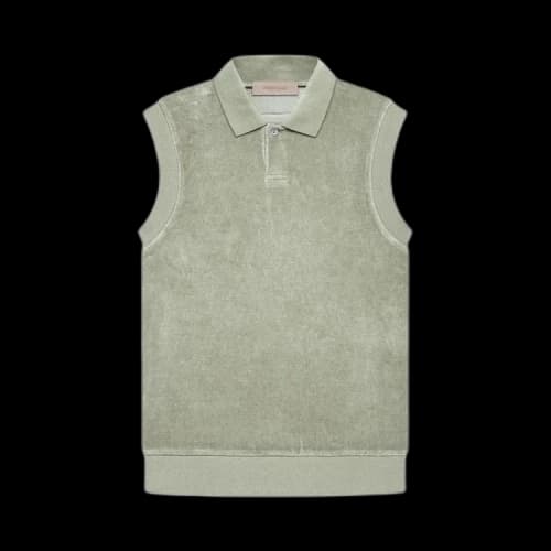 Fear of God Essentials Velour Sleeveless Polo 'Seafoam'