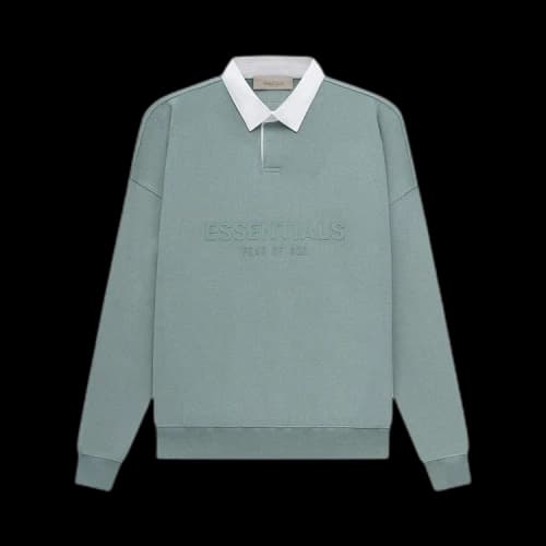 Fear of God Essentials Waffle Henley Rugby 'Sycamore'