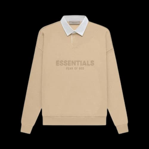 Fear of God Essentials Waffle Henley Rugby 'Sand'