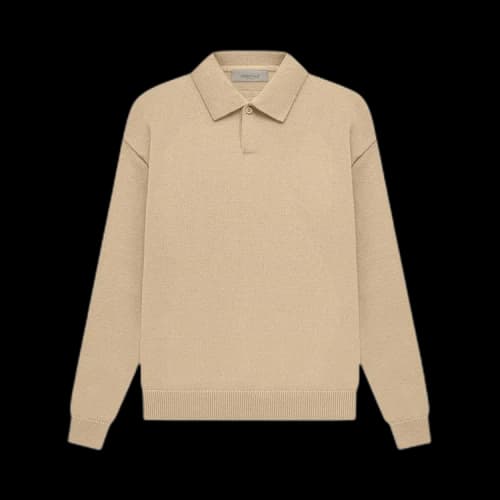Fear of God Essentials Knit Long-Sleeve Polo 'Sand'