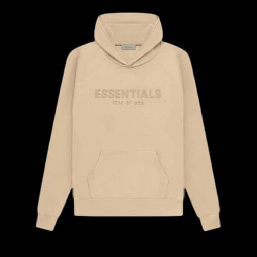 Fear of God Essentials Waffle Raglan Hoodie 'Sand'