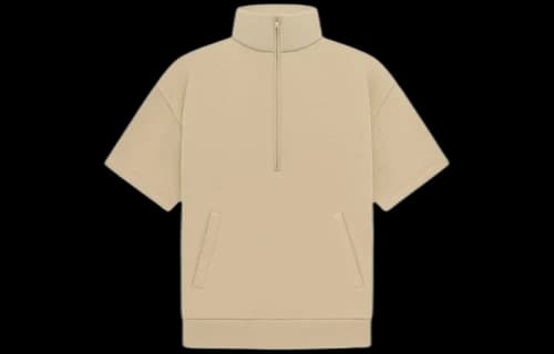 Fear of God Essentials Half Zip 3/4 Sleeve Shirt 'Sand'