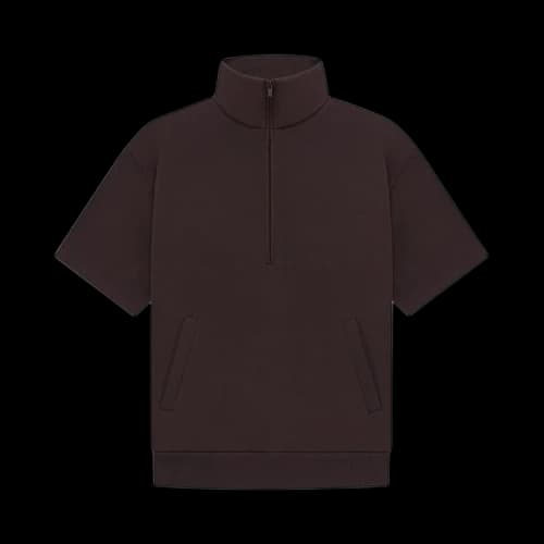 Fear of God Essentials Half Zip 3/4 Sleeve Shirt 'Plum'