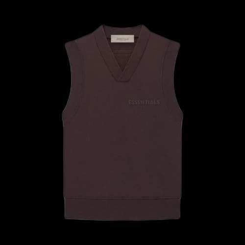 Fear of God Essentials Pullover V-Neck Vest 'Plum'