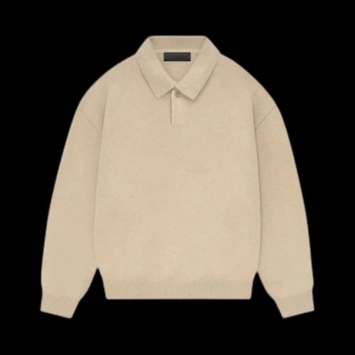 Fear of God Essentials Knit Polo 'Gold Heather'