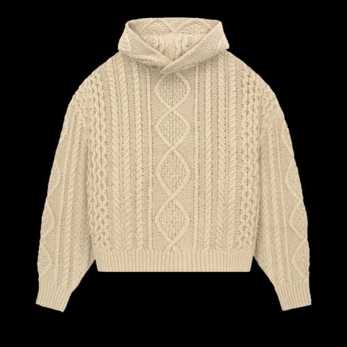 Fear of God Essentials Cable Knit Hoodie 'Gold Heather'