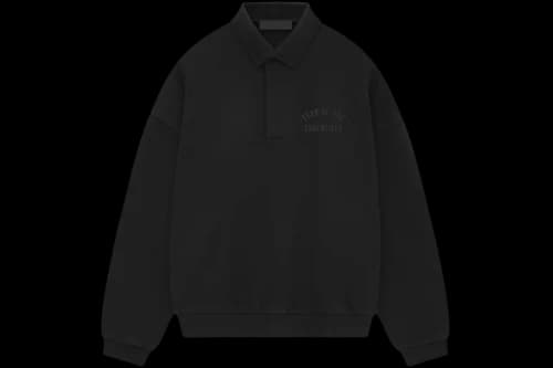 Fear of God Essentials Fleece Polo Black