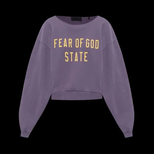 Fear of God Essentials Women's Heavy Fleece Cropped Crewneck Lavender