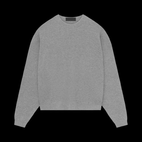 Fear of God Essentials Waffle Crewneck Sweater Dark Heather
