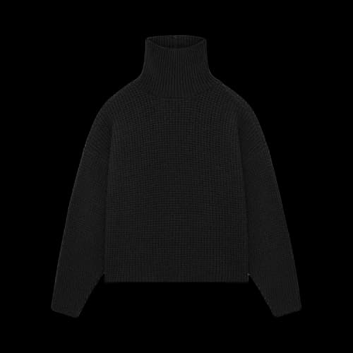 Fear of God Essentials Heavy Waffle Turtleneck Black