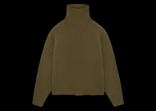 Fear of God Essentials Heavy Waffle Turtleneck Olive